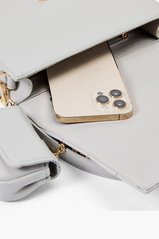 Light Gray Quilted Crossbody - Fashion Bop