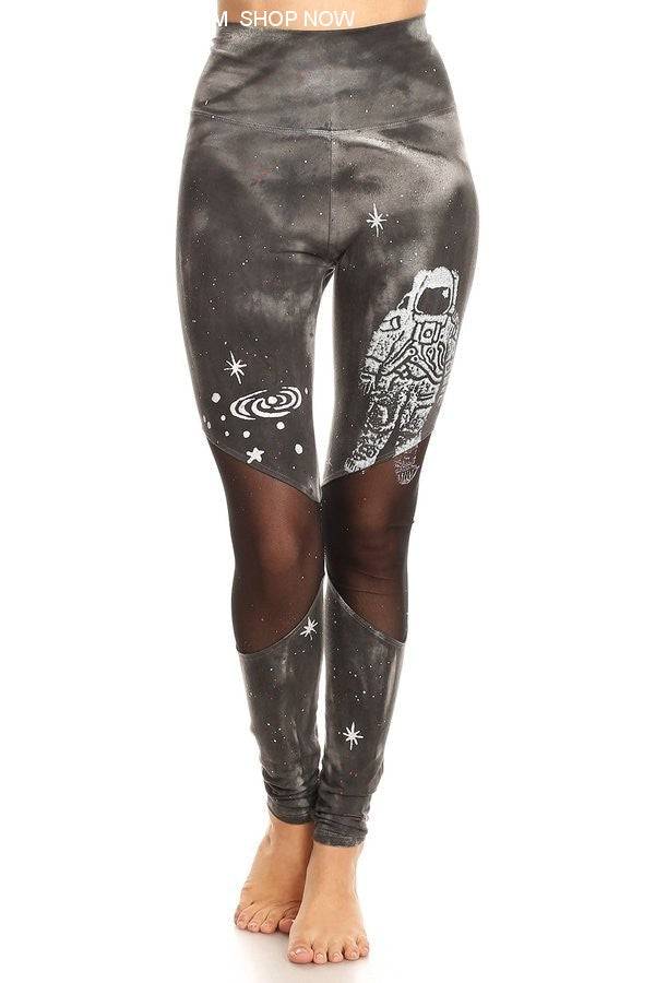 High Waisted Galaxy Leggings - Fashion Bop